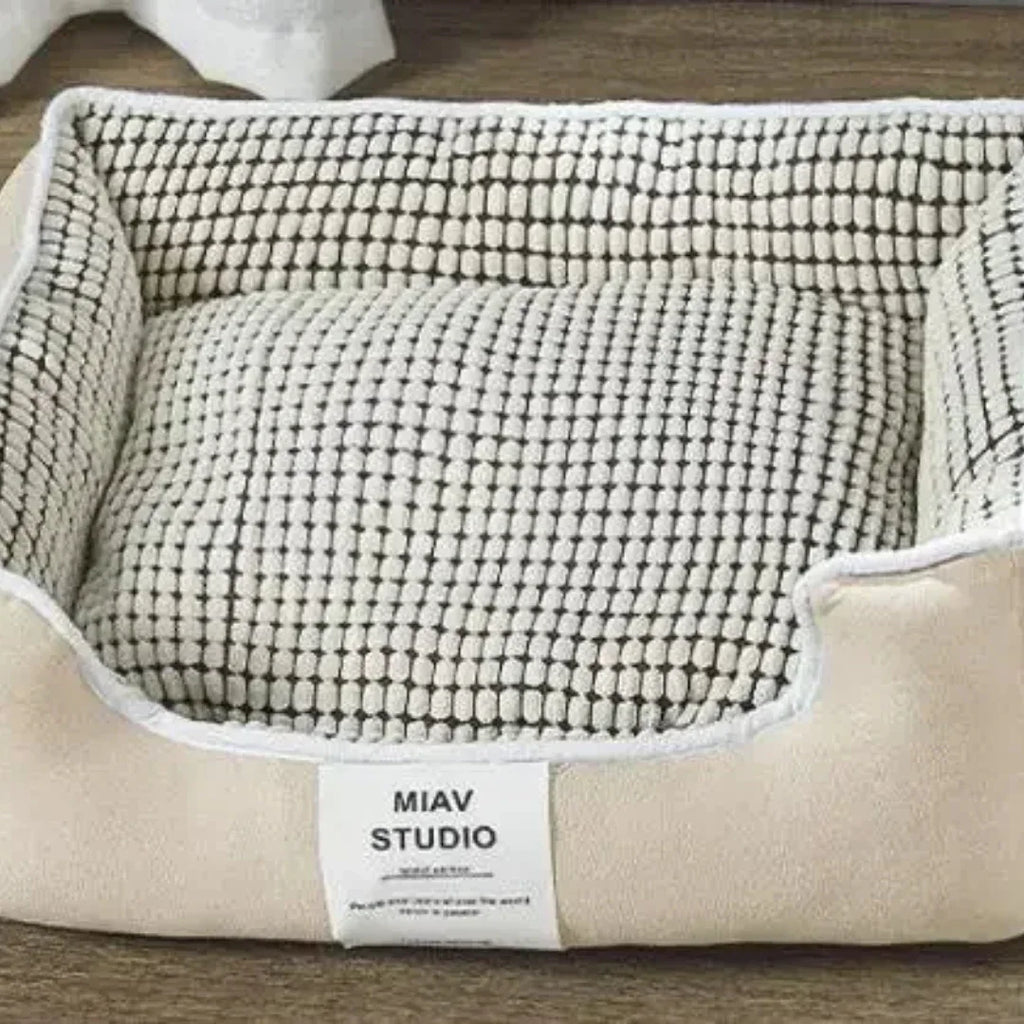 Wasbare gevoerde pluche hondenmand - Ruffy