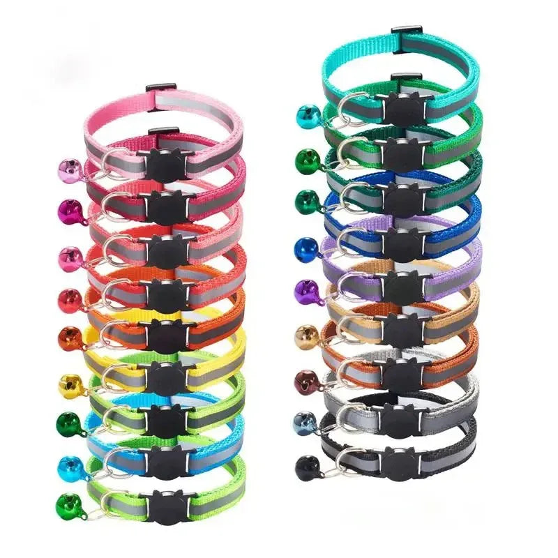 Reflecterende Kattenhalsband met Veiligheids Breakaway Lichtgewicht Verstelbare Pasvorm 19-32cm Nylon - Ruffy