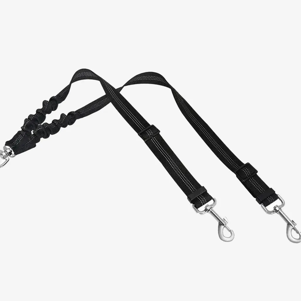 Dubbele Hondenriem | Dubbele Honden Wandeling | Klitvrijcontrol | Nylon, 100 cm - Ruffy