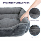 Hondenmand Kalmerend Vierkant Pluche Anti-Slip Met Verhoogde Rand - Ruffy