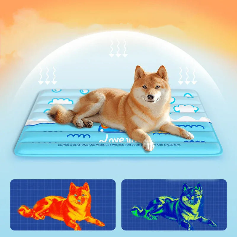 Koelbed voor Honden Geavanceerde Koeltechnologie Duurzaam Oxford Doek Gemakkelijk Schoon te Maken Draagbaar Ontwerp - Ruffy