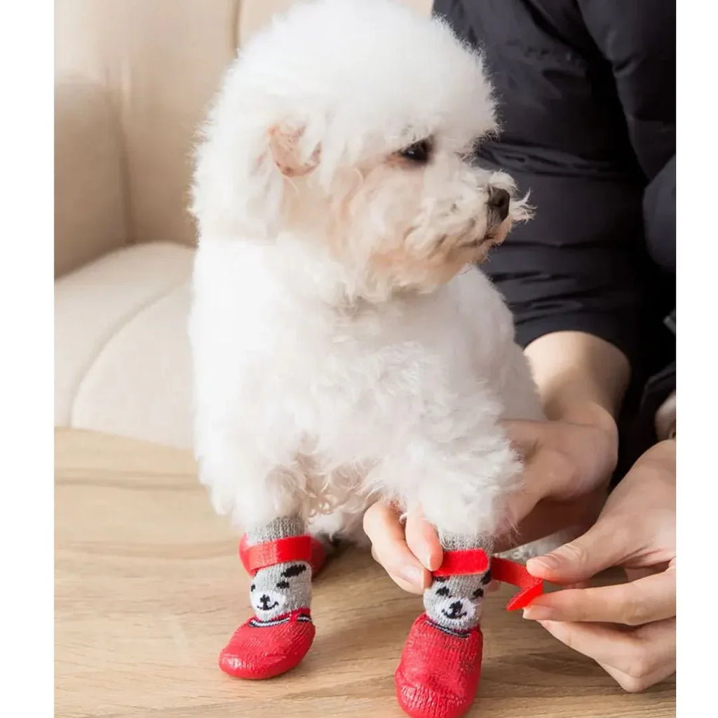 Waterdichte Anti-Slip Pet Boots Verstelbaar Trekkoord Bescherming Tegen Weersomstandigheden Ideaal Voor Kleine Huisdieren - Ruffy