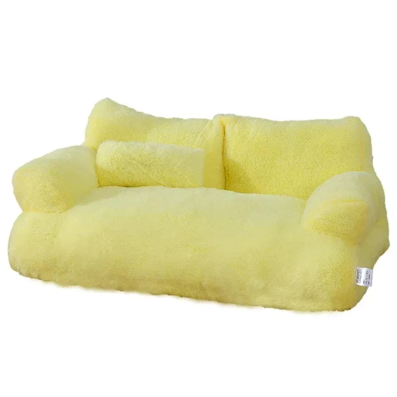 Luxe Pluche Hondenbedbank met Antislip Bodem en Machinewasbare Hoes - Ruffy