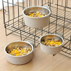 2-in-1 Verstelbare Voerbak Voor Huisdieren Anti-Omdraai Roestvrij Staal Comfortabel Minder Knoeien - Ruffy