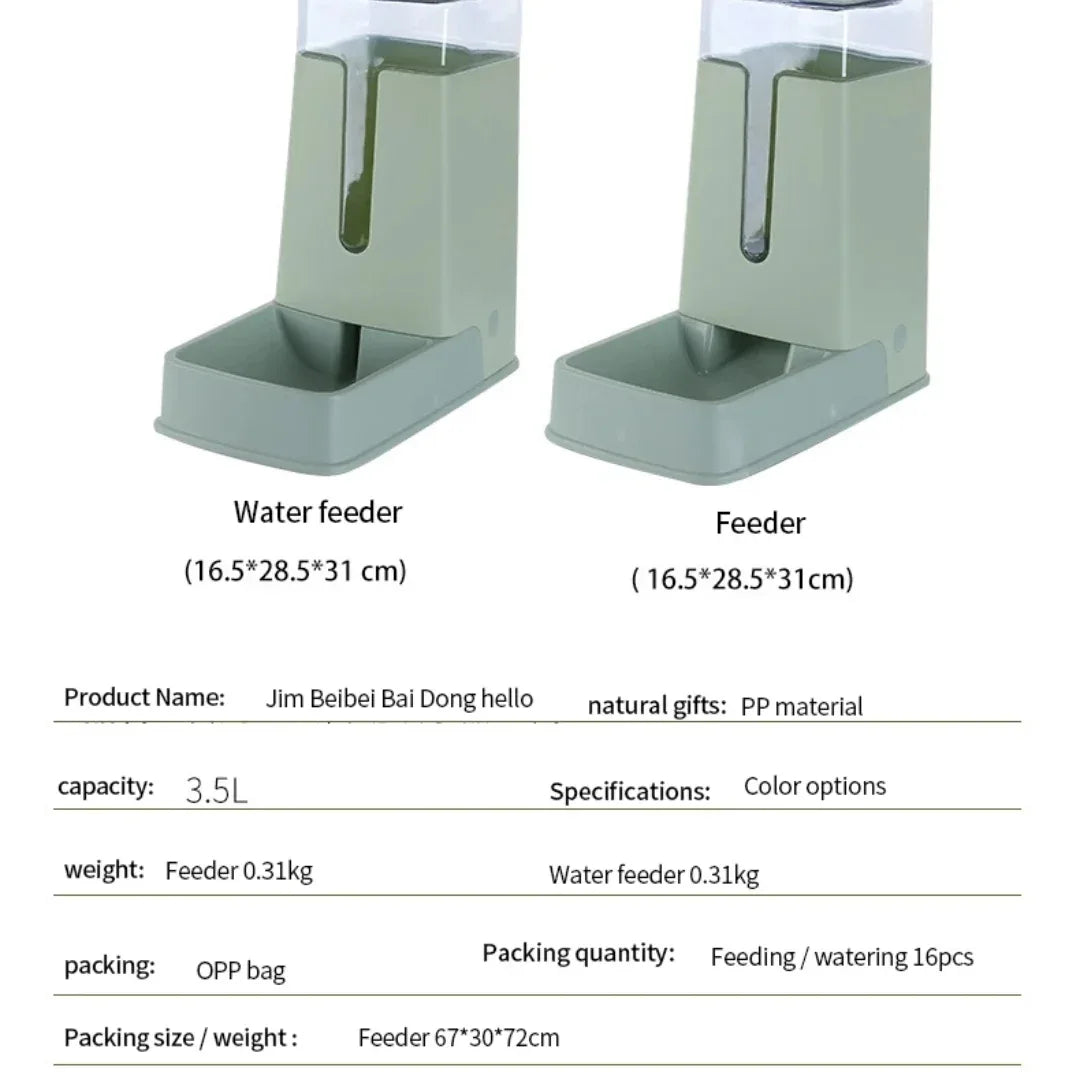 Automatic Cat Feeder - Food Container Dog Food Bowl, Automatic Dog Food Dispenser, Large Capacity Pet Bowl, Automatic Dog Food, Small to Feeder Automatic Cat Feeder - Food Container Dog Food Bowl, Automatic Dog Food Dispenser, Large Capacity Pet Bowl, Automatic Dog Food, Small to Feeder