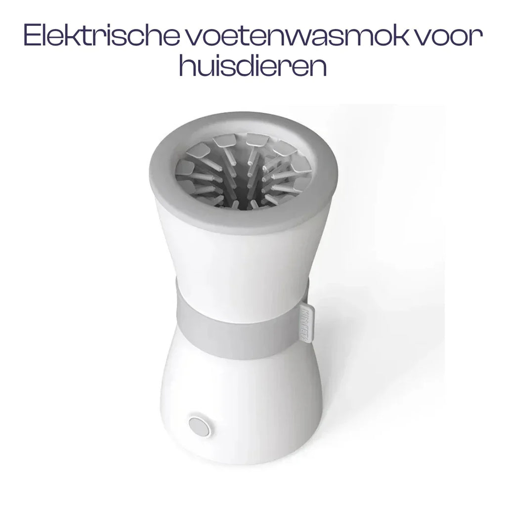Draagbare USB Oplaadbare Pootreiniger voor Huisdieren met Zachte Siliconen Borstelharen Automatisch en Compact - Ruffy