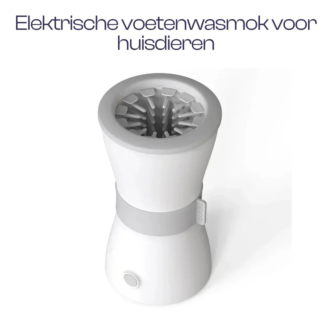 Draagbare USB Oplaadbare Pootreiniger voor Huisdieren met Zachte Siliconen Borstelharen Automatisch en Compact - Ruffy