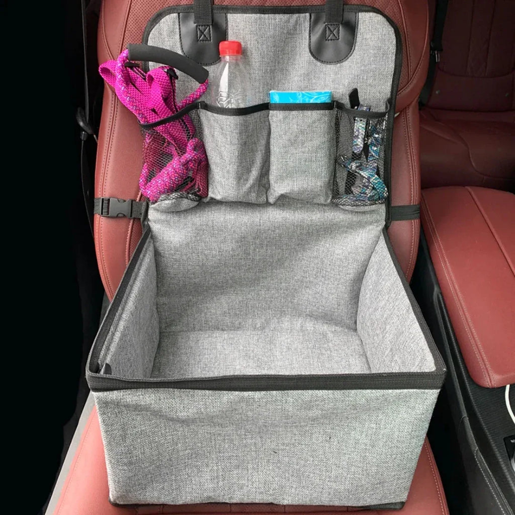 Premium Autostoel Voor Honden Met Opbergvakken Comfortabel Veilig Machinewasbaar Eenvoudige Installatie - Ruffy