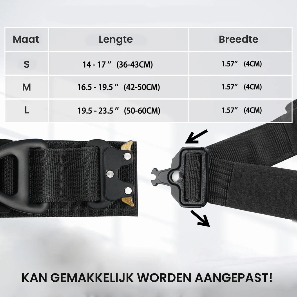 Hondenhalsband Stevig Tactisch Met Air Tag Houder - Ruffy