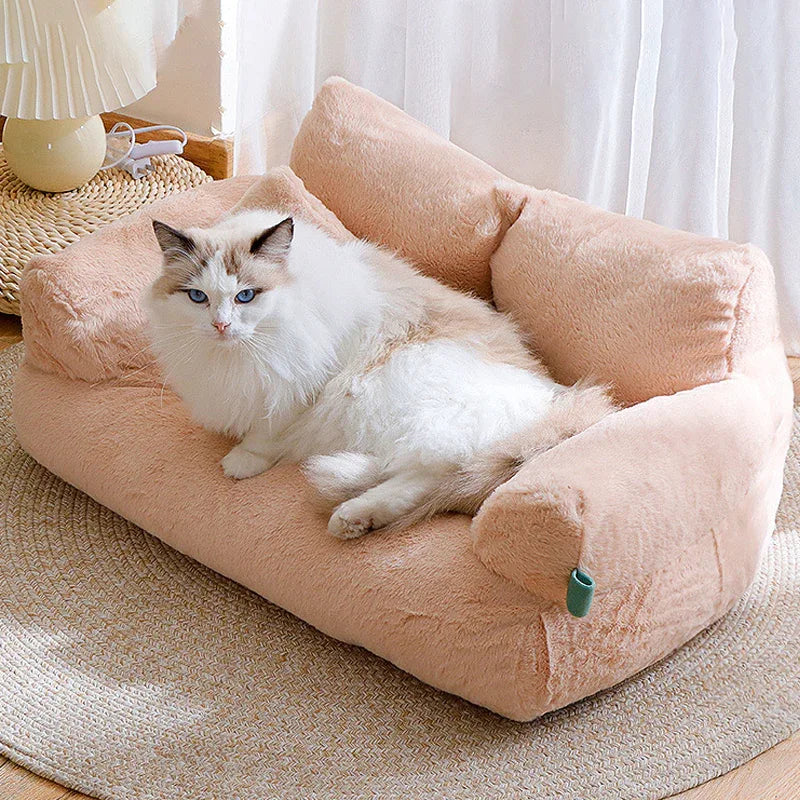 Luxe Kattenbed Sofa-Design Pluche Comfort Duurzaam Machinewasbaar Beschikbaar in S en L - Ruffy