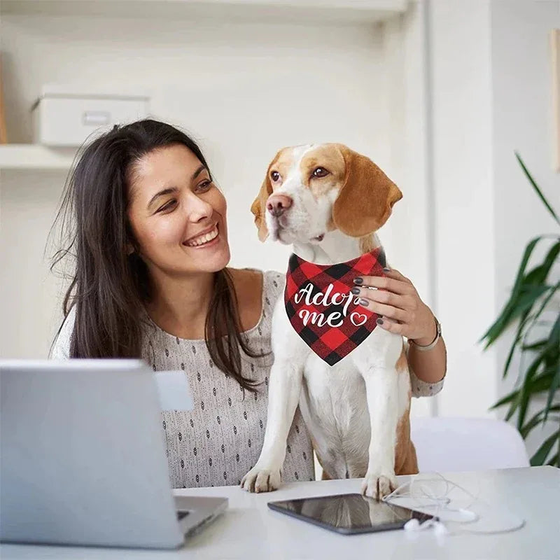 Aangepaste Geruite Hondenbandana - Ruffy