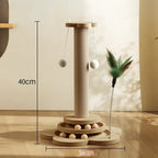 Katten Speelset Met Draaitafel en Krabpaal Duurzaam Interactief Gezond Krabben 46x24cm - Ruffy