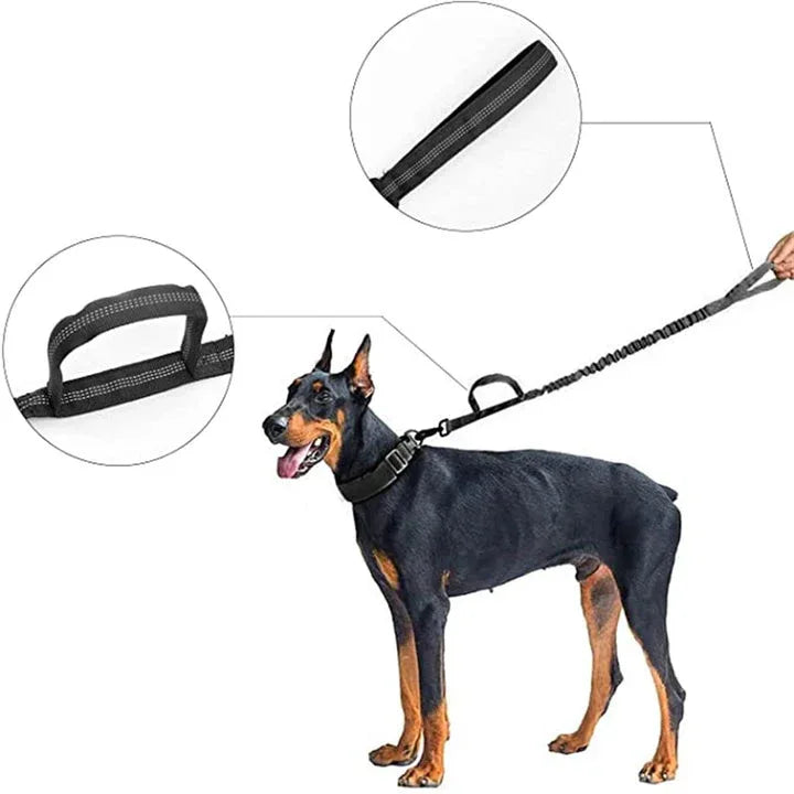 Hondenhalsband en Riem Set | Tactisch Zwaar Nylon | Metalen Gesp - Ruffy