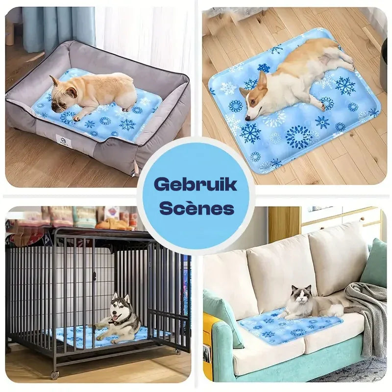Koelpad voor Honden IJsgel Technologie Comfortabel Draagbaar Gemakkelijk Schoon te Maken Polyestervezel - Ruffy