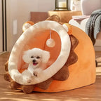 Kattenbed Leeuw Design Pluche Comfort Duurzaam Verwijderbaar Kussen 35x35x30cm - Ruffy