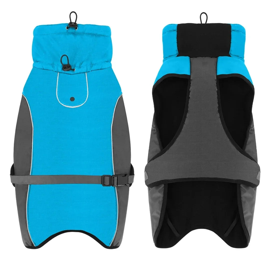 Waterdichte Winterjas Voor Grote Honden Warm Gewatteerd Reflecterend Volledige Dekking Machinewasbaar - Ruffy