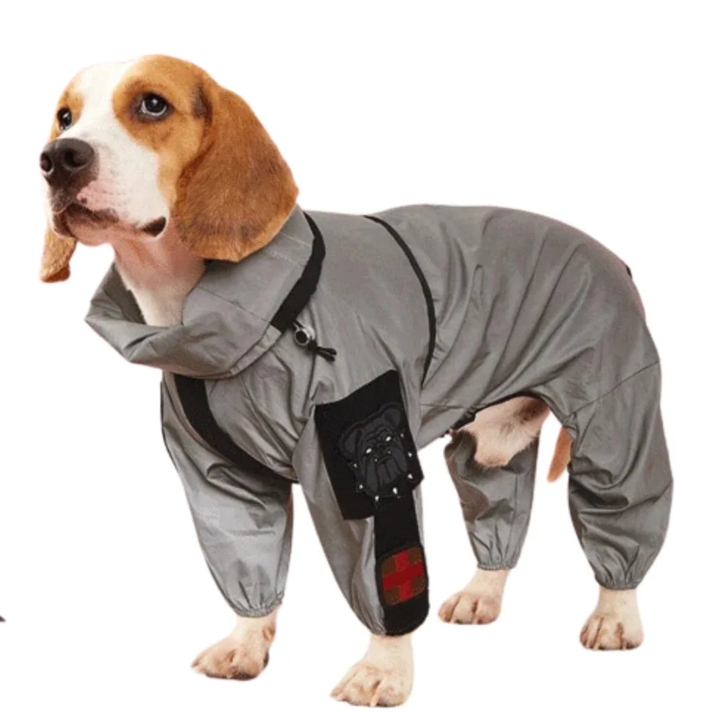 Waterdichte Reflecterende Regenjas Met Capuchon Voor Honden Lichtgewicht Duurzaam UV-bescherming - Ruffy