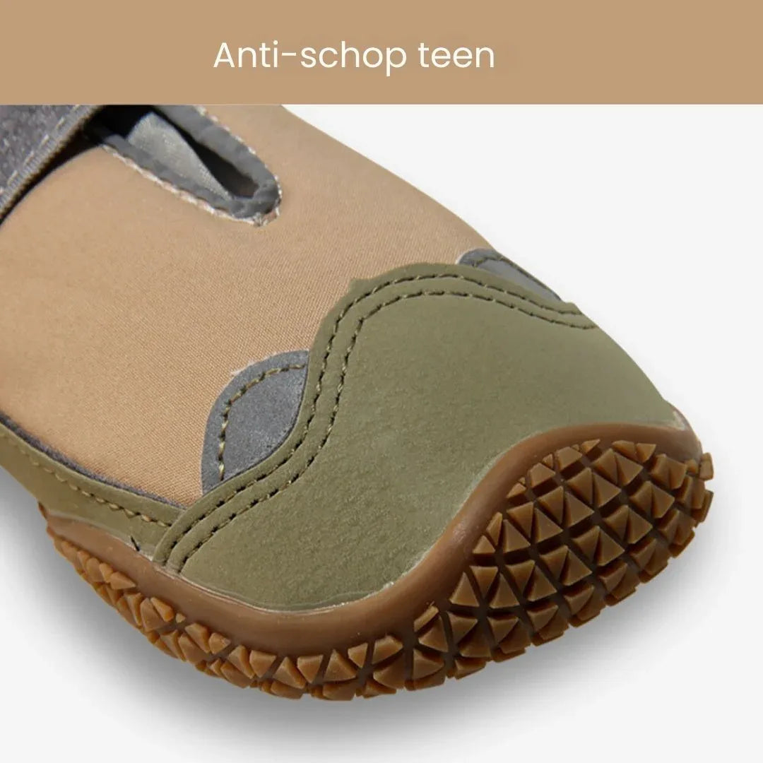 Ademende Anti-Slip Hondenschoenen Met Reflecterende Banden Hittebestendig Duurzaam Linnen Rubberen Zool - Ruffy