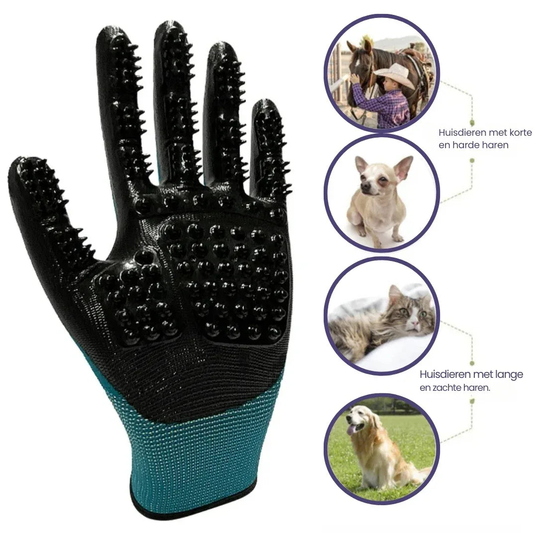 Silicone Massageborstel Handschoenen Huisdieren Verharing Controle Comfortabele Massage Veelzijdig Rubber Duurzaam - Ruffy