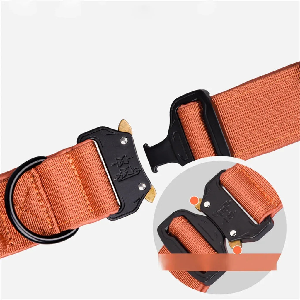 Zware Hondentrainingshalsband | Extra Sterk Nylon | Handvat - Ruffy