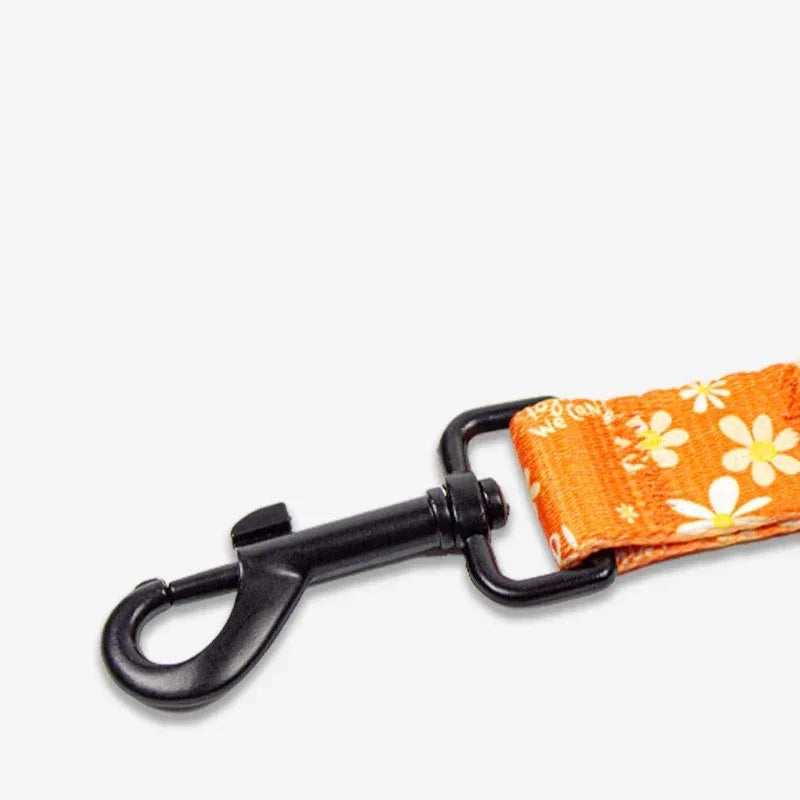 Hondenhalsband en Riem Set Bloemendesign Verstelbaar Ontsnappingsbestendig Duurzaam Nylon Veilig en Stijlvol - Ruffy