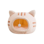 Gezellig kattenbed met afneembaar kussen Veelzijdig 2-in-1 ontwerp Antislipbasis voor alle seizoenen - Ruffy