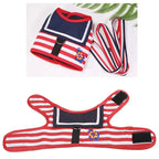 Hondentuig Leiband Set Zachte Marine Schipper Stijl - Ruffy