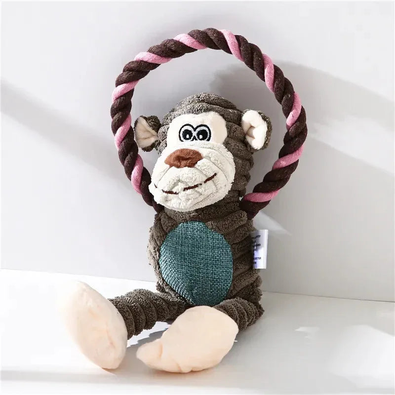 Onverwoestbaar Hondenspeelgoed | Interactieve Pieper | Duurzaam Kauw Pluche 31cm - Ruffy
