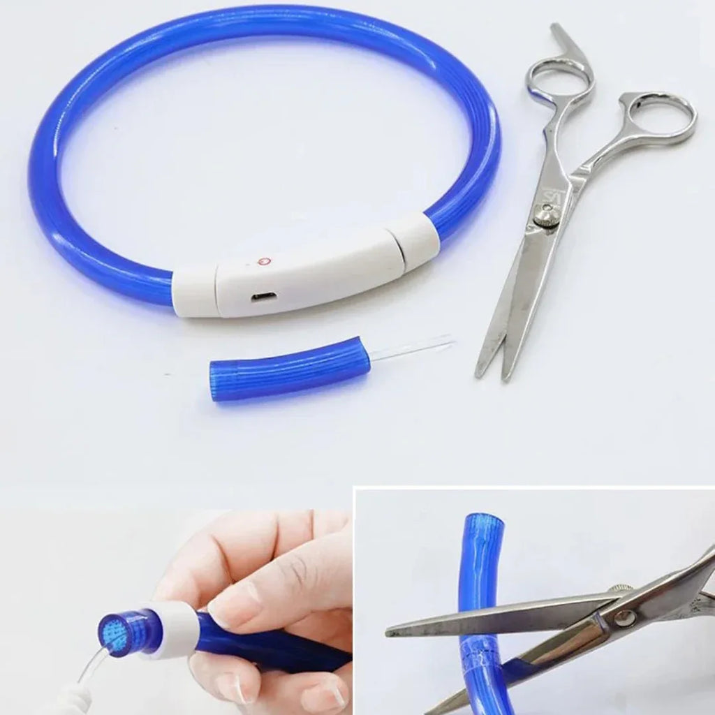 USB Oplaadbare LED Veiligheidshalsband Voor Huisdieren Verhoogde Zichtbaarheid Comfortabel Waterbestendig Lange Batterijduur - Ruffy