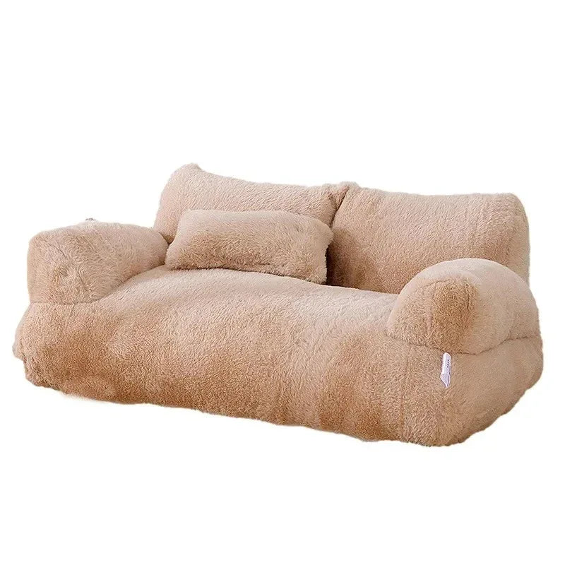 Luxe Pluche Hondenbedbank met Antislip Bodem en Machinewasbare Hoes - Ruffy