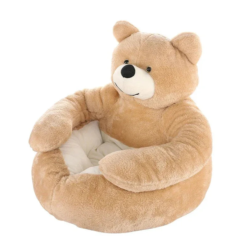 Knus Hondenbed Berenknuffel Design Warm Ondersteunend Gemakkelijk Schoon te Maken Beschikbaar in 46cm - Ruffy