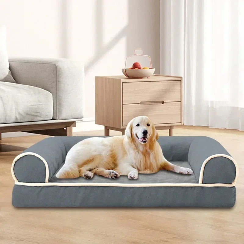 Orthopedisch Hondenkussen | Hoge Ondersteunende Randen | Memory Foam | Wasbare Hoes - Ruffy