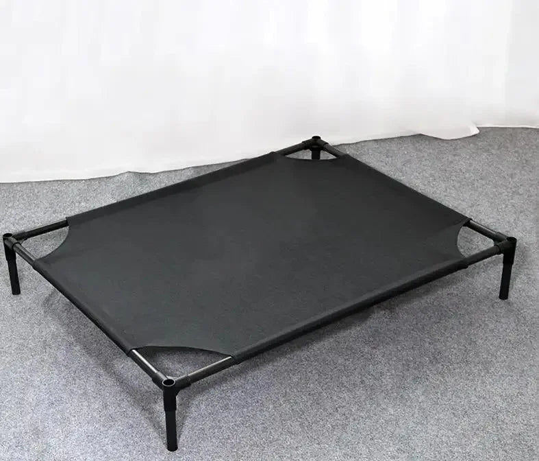 Verhoogd Kattenbank/Hondenbed - Met Afneembare Hoes - Design Slaapbank Voor Kleine Honden Katten Comfortabel Huisdierenmeubel Met Massief Hout En Gebogen Rugleuning