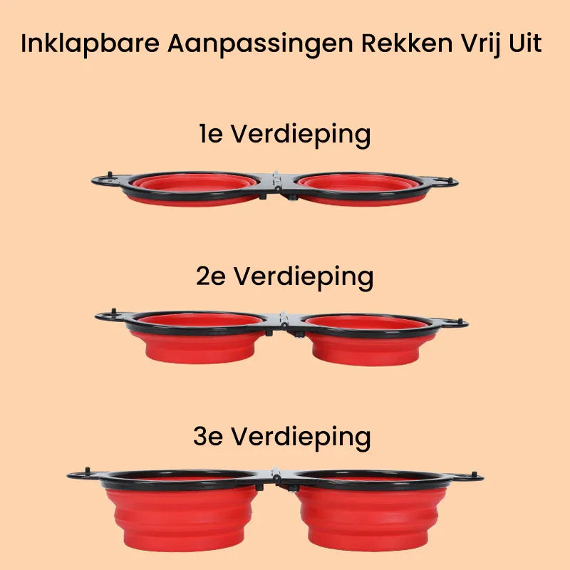 Honden Opvouwbare Voerbak En DrinkBak In 1 - Ruffy