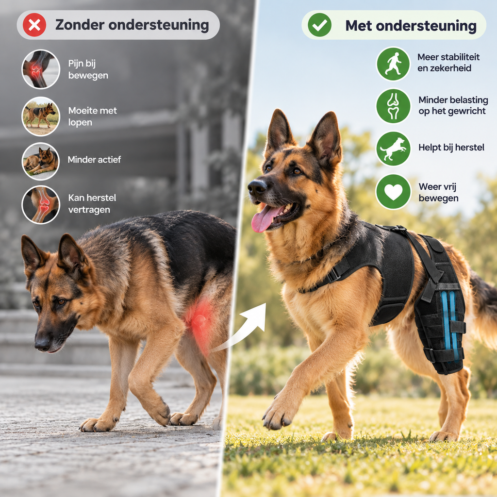 FlexSupport™ Orthopedische Kniebrace voor Honden