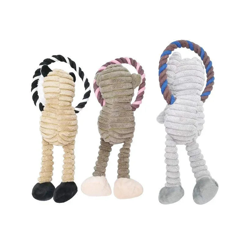 Onverwoestbaar Hondenspeelgoed | Interactieve Pieper | Duurzaam Kauw Pluche 31cm - Ruffy