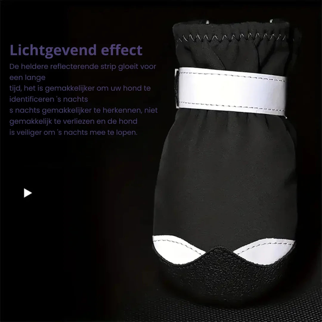 Hondenschoenen 4st Waterdicht Reflecterend Ademend Comfortabele Pasvorm Pootbescherming Polyester - Ruffy