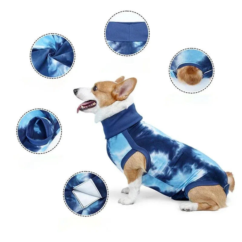 Comfortabel Herstelpak voor Honden Ademende Stof en Elastische Pasvorm Voor Post-Operatief Gebruik - Ruffy