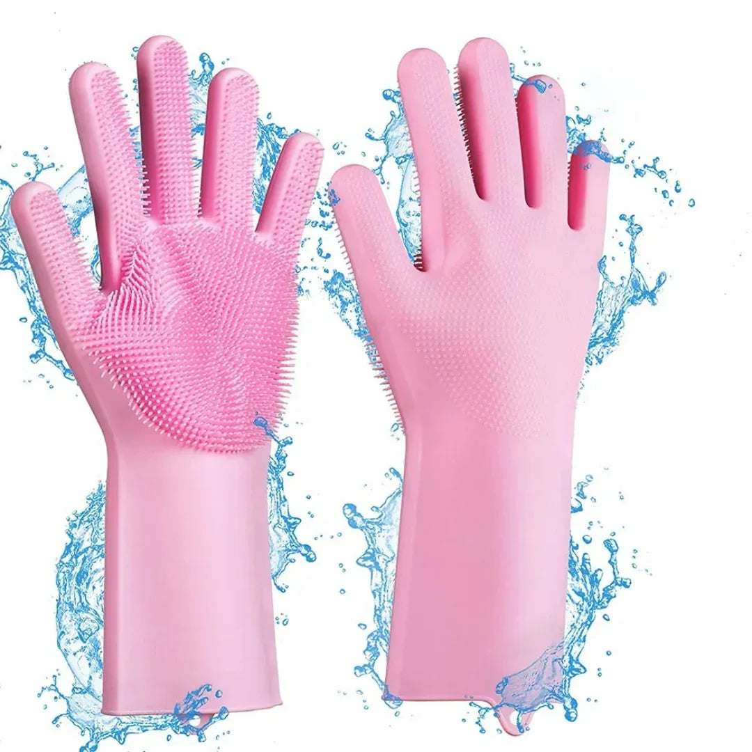 Magic Silicone Handschoenen Huisdieren Ontharing Bad Massage Veelzijdig Comfortabel Gemakkelijk Schoon te Maken Rubber - Ruffy