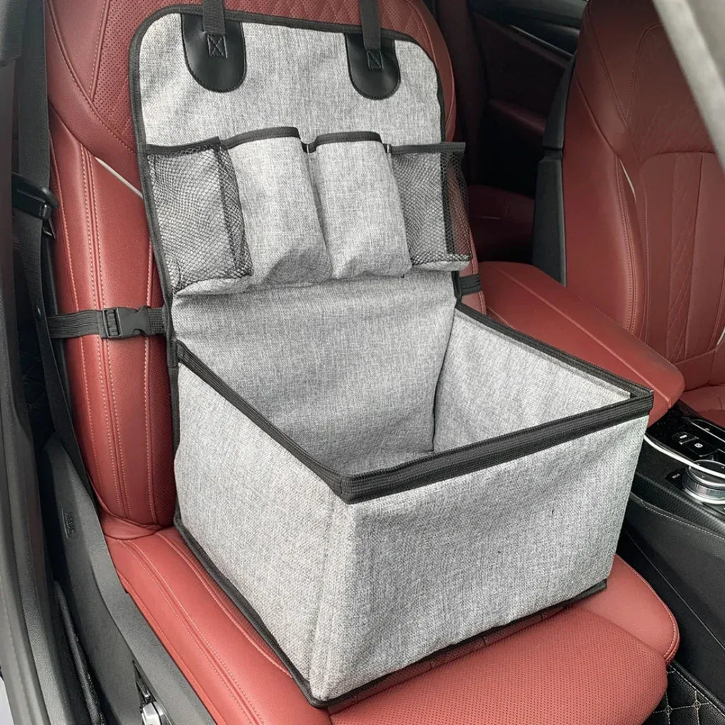 Premium Autostoel Voor Honden Met Opbergvakken Comfortabel Veilig Machinewasbaar Eenvoudige Installatie - Ruffy