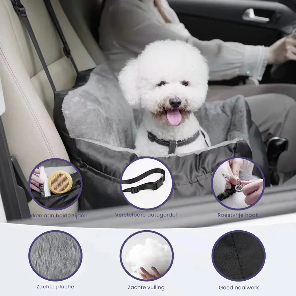 Afneembare Zitting Voor Honden Veilig Comfortabel Wasbaar Beschermt Auto Tegen Vuil en Haar Voor Autoritten - Ruffy