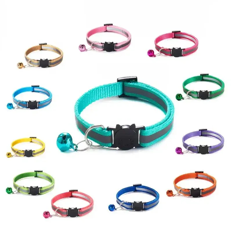 Reflecterende Kattenhalsband met Veiligheids Breakaway Lichtgewicht Verstelbare Pasvorm 19-32cm Nylon - Ruffy