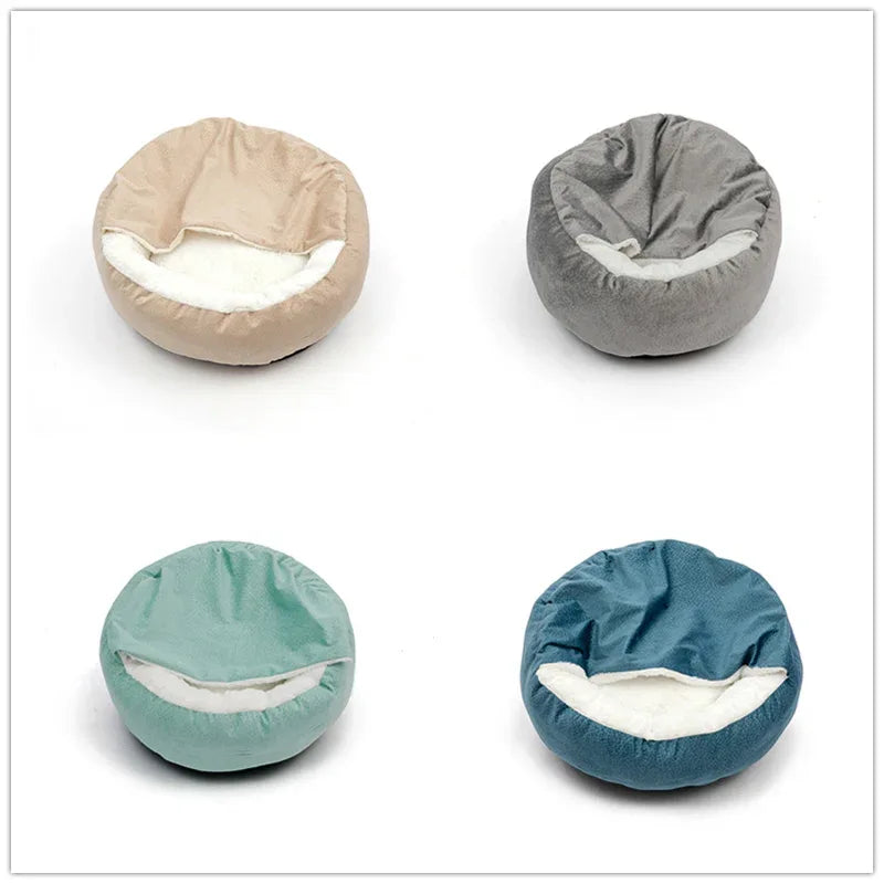 Orthopedisch Donut honden bed Met Kap Deken Om Weg Te Kruipen - Ruffy