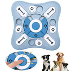 Interactieve Voerplaat voor Honden Mentale Stimulatie en Langzaam Eten - 10x10 inch Blauw - Ruffy