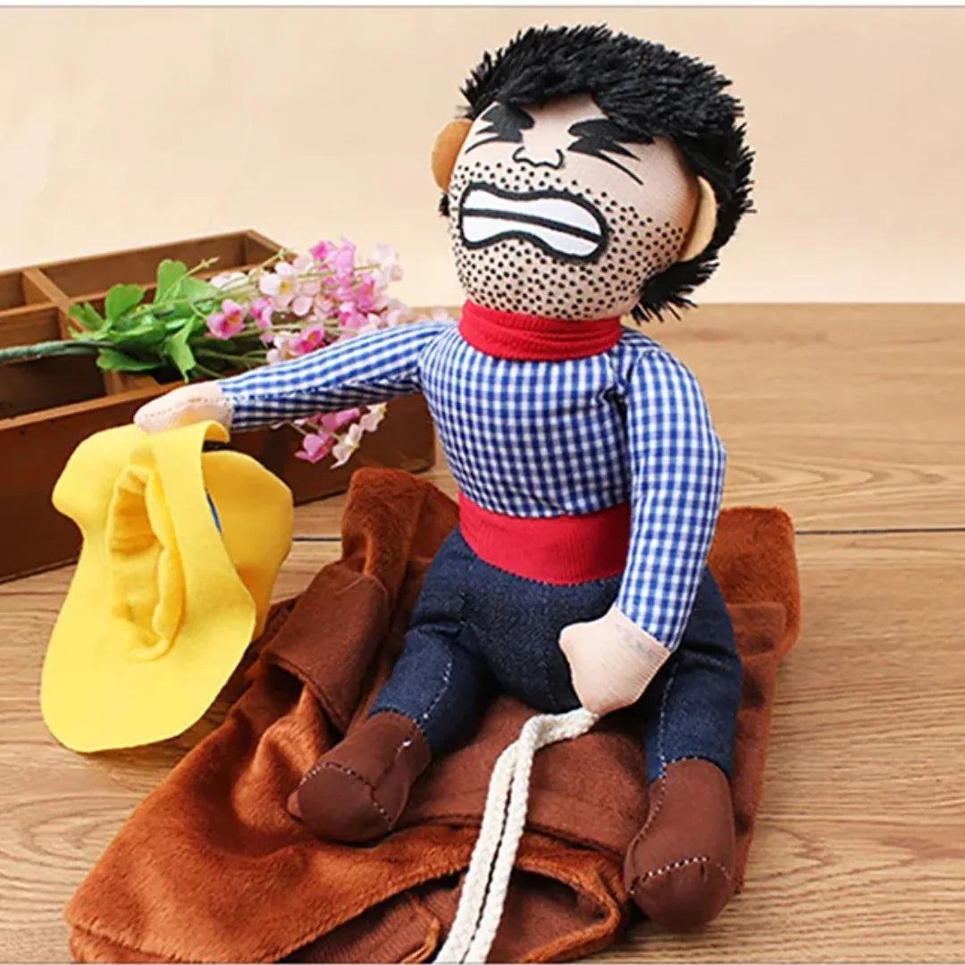 Grappig Cowboy Hondenkostuum Comfortabel Machinewasbaar Perfect Voor Halloween en Verkleedfeestjes - Ruffy