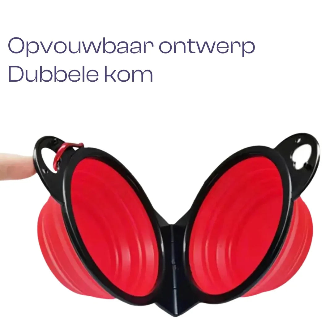 Draagbare Anti-Slip Voerbak Voor Huisdieren Inklapbaar Gemakkelijk Schoon Te Maken Verstelbaar Reisvriendelijk Silicium TPE - Ruffy