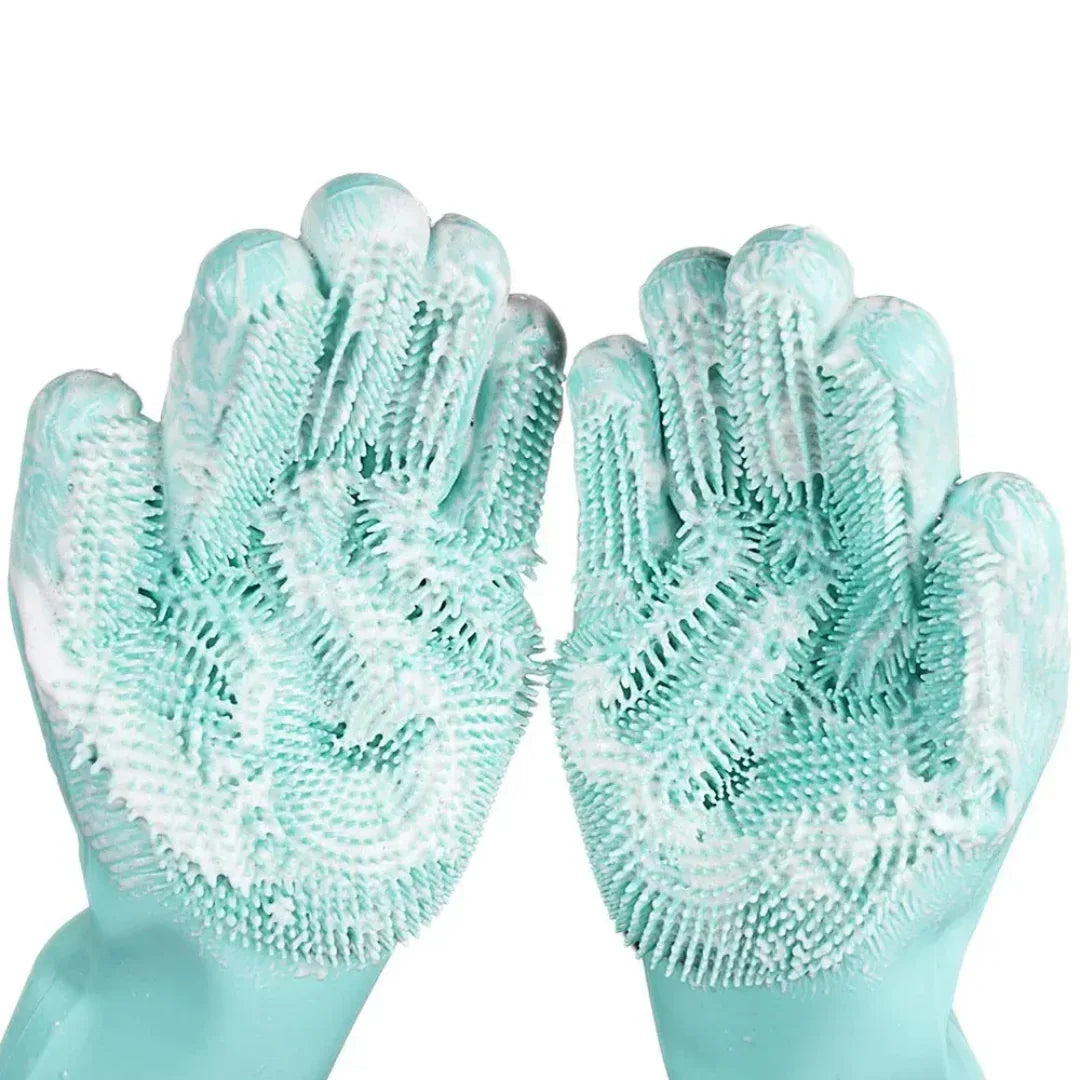 Magic Silicone Handschoenen Huisdieren Ontharing Bad Massage Veelzijdig Comfortabel Gemakkelijk Schoon te Maken Rubber - Ruffy