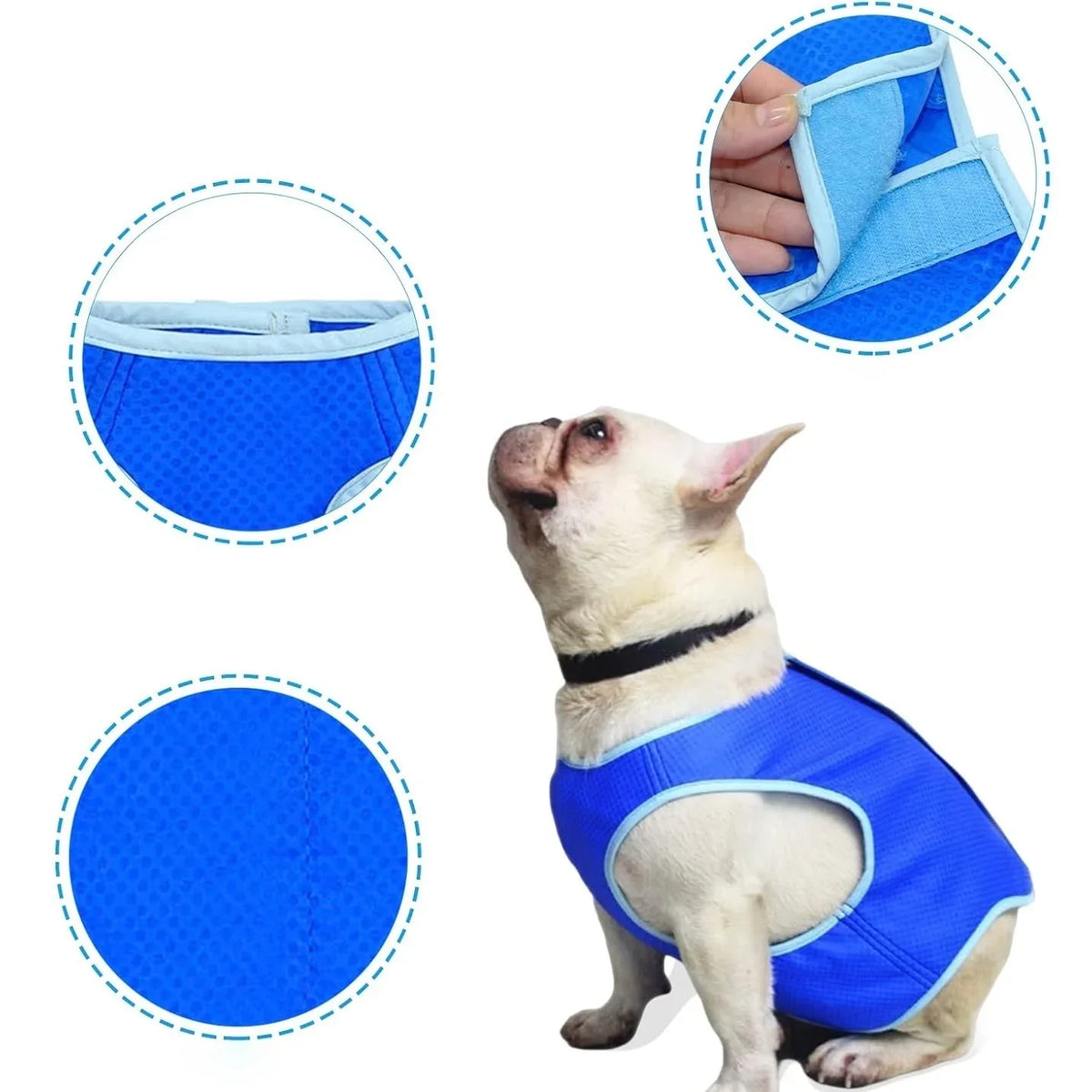Ultiem Koelvest voor Honden 3-Laags Microvezel Verstelbaar Lichtgewicht Beschikbaar in XS tot L - Ruffy