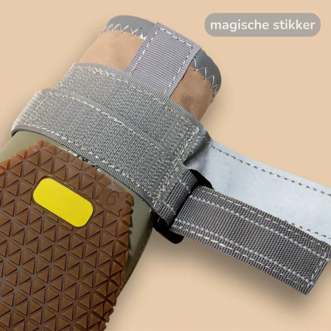 Ademende Anti-Slip Hondenschoenen Met Reflecterende Banden Hittebestendig Duurzaam Linnen Rubberen Zool - Ruffy