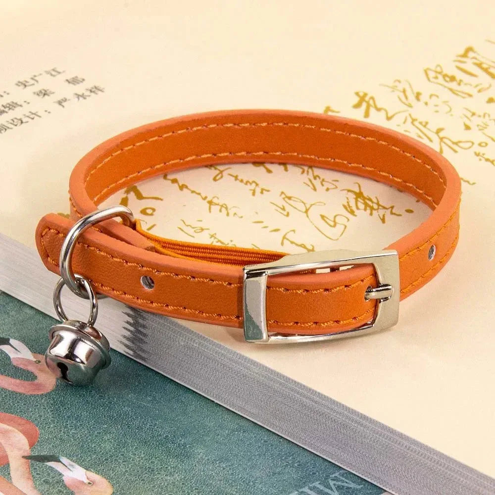 Luxe Leren Kattenhalsband Verstelbaar Anti-Stik Ontwerp Zachte Luxe Leren Kattenhalsband Verstelbaar Anti-Stik Ontwerp Zachte